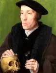 Follower of Jan van Scorel - A Man with a Pansy and a Skull